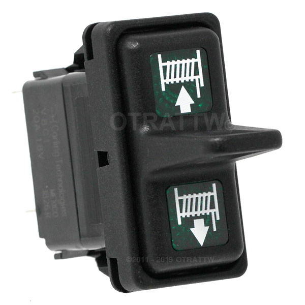 CONTURA XII, WINCH IN/OUT, SEALED PADDLE ROCKER SWITCH, GREEN LENS