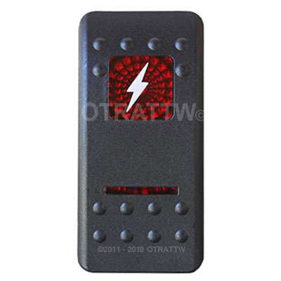 CONTURA II, LIGHTNING BOLT, RED LENS, ROCKER ONLY CONTURA II, LIGHTNING BOLT, RED LENS, ROCKER ONLY