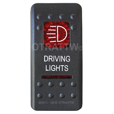 CONTURA II, DRIVING LIGHTS, RED LENS, ROCKER ONLY CONTURA II, DRIVING LIGHTS, RED LENS, ROCKER ONLY