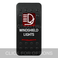 CONTURA II, WINDSHIELD LIGHTS, RED LENS, LOWER INDEPENDENT