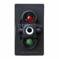 CONTURA V, RED/GREEN LEDS, MOMENTARY, LOWER LED INDEPENDENT