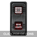 CONTURA X, REAR LIGHTS, SEALED ROCKER SWITCH, RED LENS