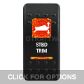 CONTURA II, STBD TRIM, AMBER LENS, DPDT ROCKER SWITCH 