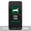 CONTURA II, STBD TRIM, GREEN LENS, DPDT ROCKER SWITCH 