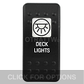 CONTURA II, DECK LIGHTS, WHITE SINGLE LENS, SINGLE UPPER DEPENDENT