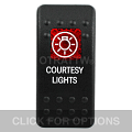 CONTURA II, COURTESY LIGHTS, RED SINGLE LENS, SINGLE UPPER DEPENDENT