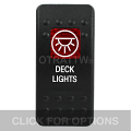 CONTURA II, DECK LIGHTS, RED SINGLE LENS, SINGLE UPPER DEPENDENT CONTURA II, DECK LIGHTS, RED SINGLE LENS, SINGLE UPPER DEPENDENT