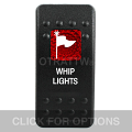 CONTURA II, WHIP LIGHTS, RED SINGLE LENS, SINGLE UPPER DEPENDENT