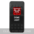 CONTURA II, DOME LIGHT, RED SINGLE LENS, SINGLE UPPER DEPENDENT