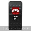 CONTURA II, LIGHT BAR, RED SINGLE LENS, SINGLE UPPER DEPENDENT