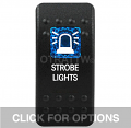 CONTURA II, STROBE LIGHTS, BLUE SINGLE LENS, SINGLE UPPER DEPENDENT