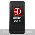 CONTURA II, DRIVING LIGHTS, RED SINGLE LENS, SINGLE UPPER DEPENDENT