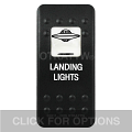 CONTURA II, LANDING LIGHTS, WHITE SINGLE LENS, SINGLE UPPER DEPENDENT