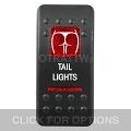 CONTURA II, TAIL LIGHTS, RED LENS, UPPER INDEPENDENT