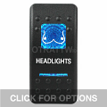 CONTURA II, HEADLIGHTS, BLUE LENS, UPPER INDEPENDENT