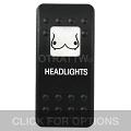 CONTURA II, HEADLIGHTS, WHITE SINGLE LENS, SINGLE UPPER DEPENDENT