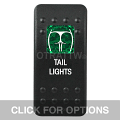 CONTURA II, TAIL LIGHTS, GREEN SINGLE LENS, SINGLE UPPER DEPENDENT