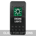CONTURA II, ENGINE LIGHTS, GREEN SINGLE LENS, SINGLE UPPER DEPENDENT