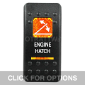 CONTURA II, ENGINE HATCH, AMBER LENS, DPDT ROCKER SWITCH
