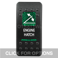 CONTURA II, ENGINE HATCH, GREEN LENS, DPDT ROCKER SWITCH
