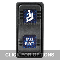 CONTURA X, PASSENGER EJECT, SEALED ROCKER SWITCH, BLUE LENS