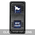 CONTURA X, WHIP LIGHTS, SEALED ROCKER SWITCH, BLUE LENS CONTURA X, WHIP LIGHTS, SEALED ROCKER SWITCH, BLUE LENS
