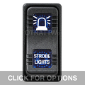 CONTURA X, STROBE LIGHTS, SEALED ROCKER SWITCH, BLUE LENS