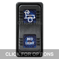 CONTURA X, BED LIGHT, SEALED ROCKER SWITCH, BLUE LENS