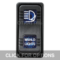 CONTURA X, WINDSHIELD LIGHTS, SEALED ROCKER SWITCH, BLUE LENS