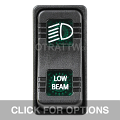 CONTURA X, LOW BEAM, SEALED ROCKER SWITCH, GREEN LENS