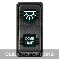 CONTURA X, DOME LIGHT, SEALED ROCKER SWITCH, GREEN LENS