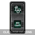 CONTURA X, BED LIGHTS, SEALED ROCKER SWITCH, GREEN LENS