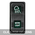 CONTURA X, WORK LIGHTS, SEALED ROCKER SWITCH, GREEN LENS