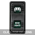 CONTURA X, REAR LIGHTS, SEALED ROCKER SWITCH, GREEN LENS