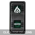 CONTURA X, HEATER, SEALED ROCKER SWITCH, GREEN LENS