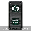 CONTURA X, BACKUP ALARM, SEALED ROCKER SWITCH, GREEN LENS