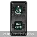 CONTURA X, REAR LIGHTS, SEALED ROCKER SWITCH, GREEN LENS CONTURA X, REAR LIGHTS, SEALED ROCKER SWITCH, GREEN LENS