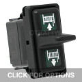 CONTURA XII, WINCH IN/OUT, SEALED PADDLE ROCKER SWITCH, GREEN LENS