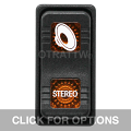 CONTURA X, STEREO, SEALED ROCKER SWITCH, AMBER LENS