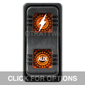 CONTURA X, AUX, SEALED ROCKER SWITCH, AMBER LENS