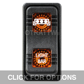 CONTURA X, LIGHT BAR, SEALED ROCKER SWITCH, AMBER LENS