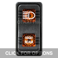 CONTURA X, HIGH BEAM, SEALED ROCKER SWITCH, AMBER LENS