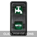 CONTURA X, WATER, SEALED ROCKER SWITCH, GREEN LENS