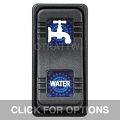 CONTURA X, WATER, SEALED ROCKER SWITCH, BLUE LENS