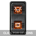 CONTURA X, DOME LIGHT, SEALED ROCKER SWITCH, AMBER LENS