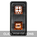 CONTURA X, DUST LIGHT, SEALED ROCKER SWITCH, AMBER LENS