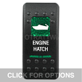 CONTURA II, ENGINE HATCH, GREEN LENS, DPDT ROCKER SWITCH
