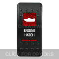 CONTURA II, ENGINE HATCH, RED LENS, DPDT ROCKER SWITCH