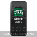 CONTURA II, MIRROR LIGHTS, GREEN SINGLE LENS, SINGLE UPPER DEPENDENT