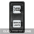 CONTURA X, MIRROR LIGHTS, SEALED ROCKER SWITCH, WHITE LENS